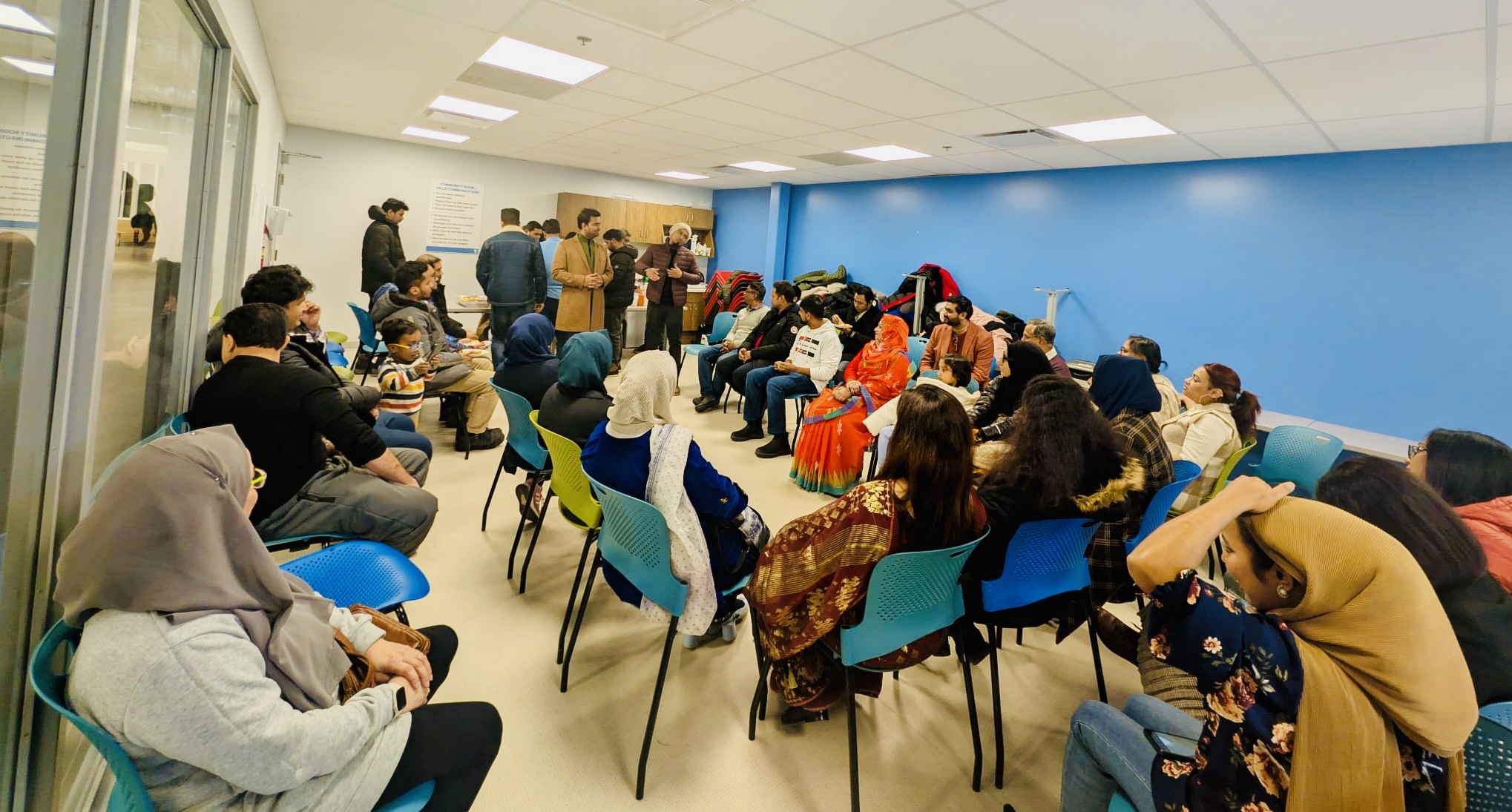 Community fair activities with families and children participating